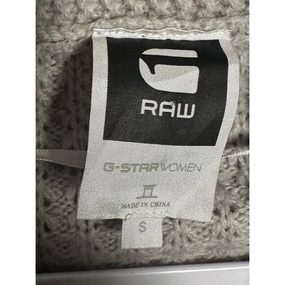 G-Star RAW Womens Small Parasol Shrug Knit Sweater Poncho Cardigan Wool‎ neutral - Picture 5 of 12